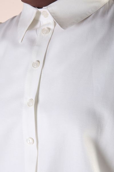Sleeve Pleated Shirt Tunic
