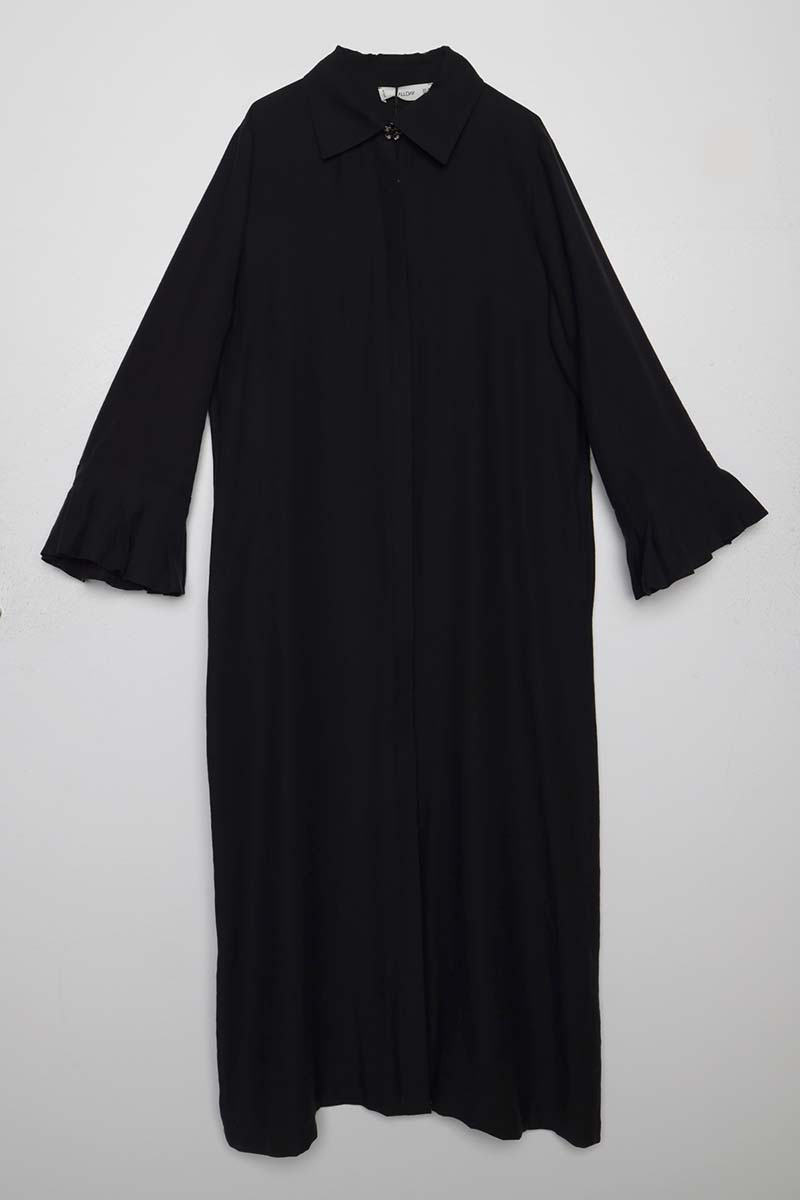 Sleeves Ruffled Hidden Patented Side Pockets Abaya