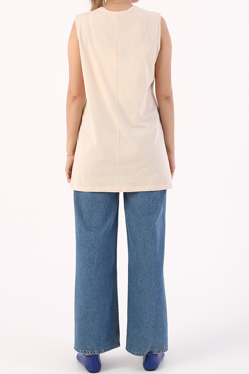 100% cotton Sleeveless T-Shirt Underwear Tunic