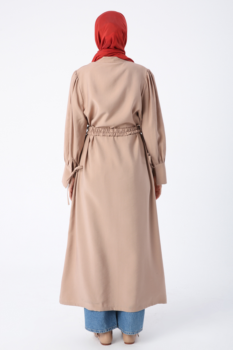 Sleeve Strap Detail Self Belted Abaya