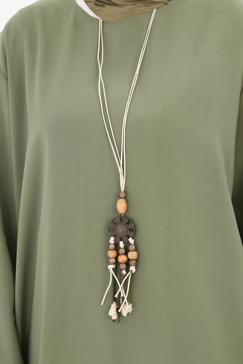 ASYMMETRIC TUNIC WITH NECKLACE