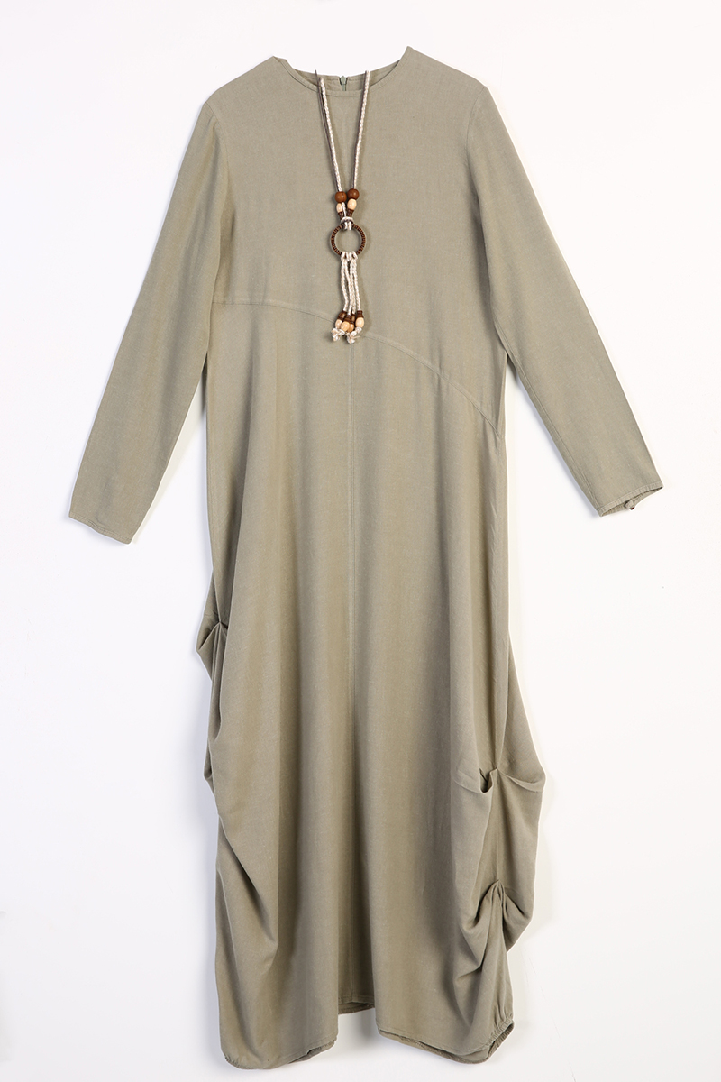 Linen Dress With Necklace