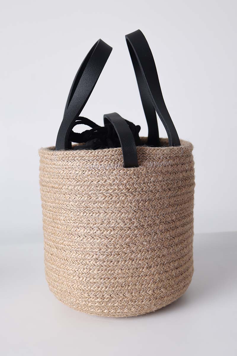 Small Size Hand And Shoulder Round Straw Bag