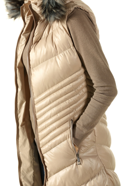 Furry Hooded Zippered Vest