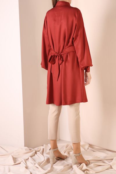 Vicose Peasant Sleeve Belted Tunic
