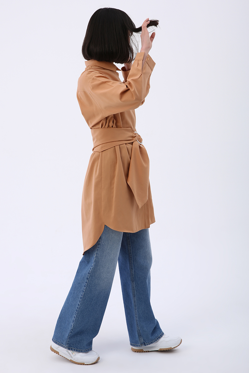 Belted Comfy Shirt Tunic