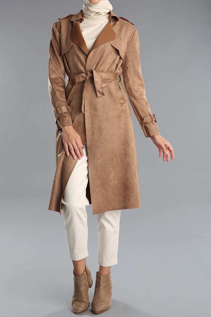Belted Pcoket Trench Coat