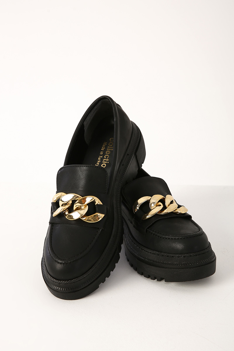 Chain Dekor Chunky Loafers