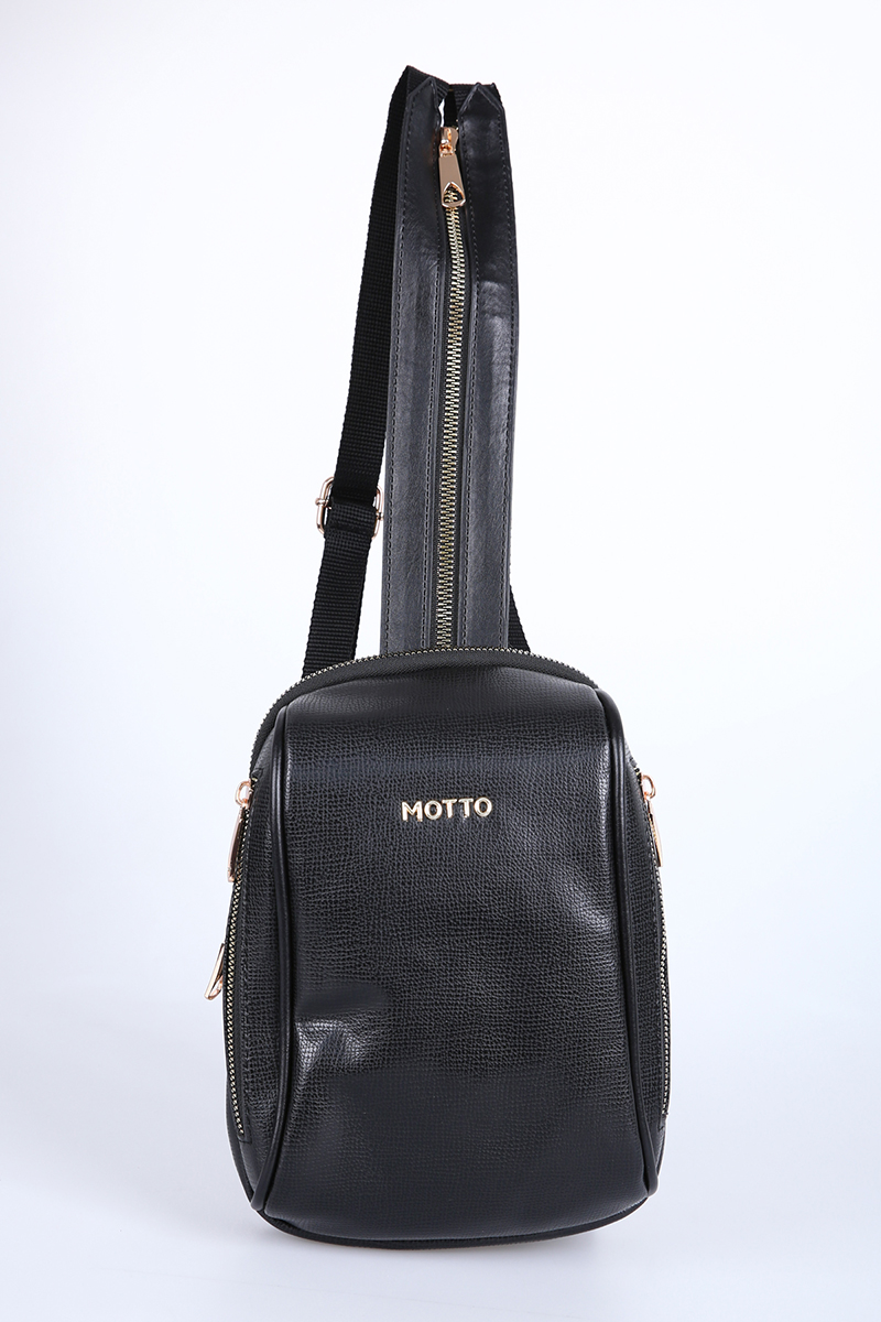 Lined Zippered Backpack And Courier Bag