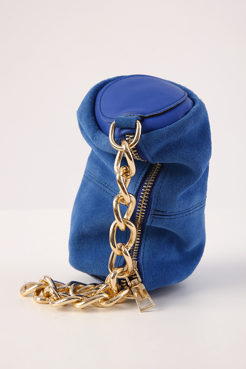 Chain Driven Suede Duffel Bag