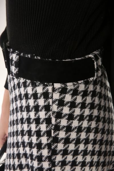 LINED BELTED FLARED SKIRT
