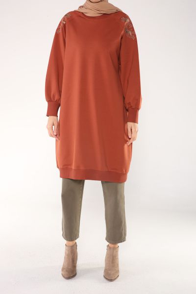 EMBROIDERED COMBED TUNIC
