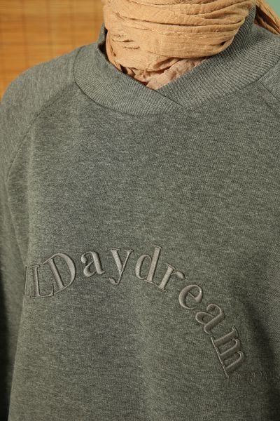 Embroidered Pocket Sweatshirt Tunic