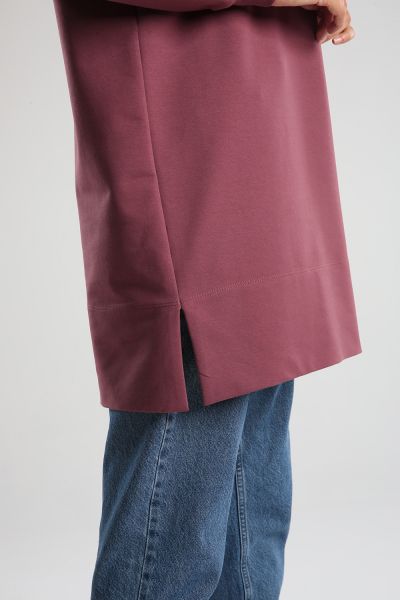Embroidered Sweatshirt Tunic