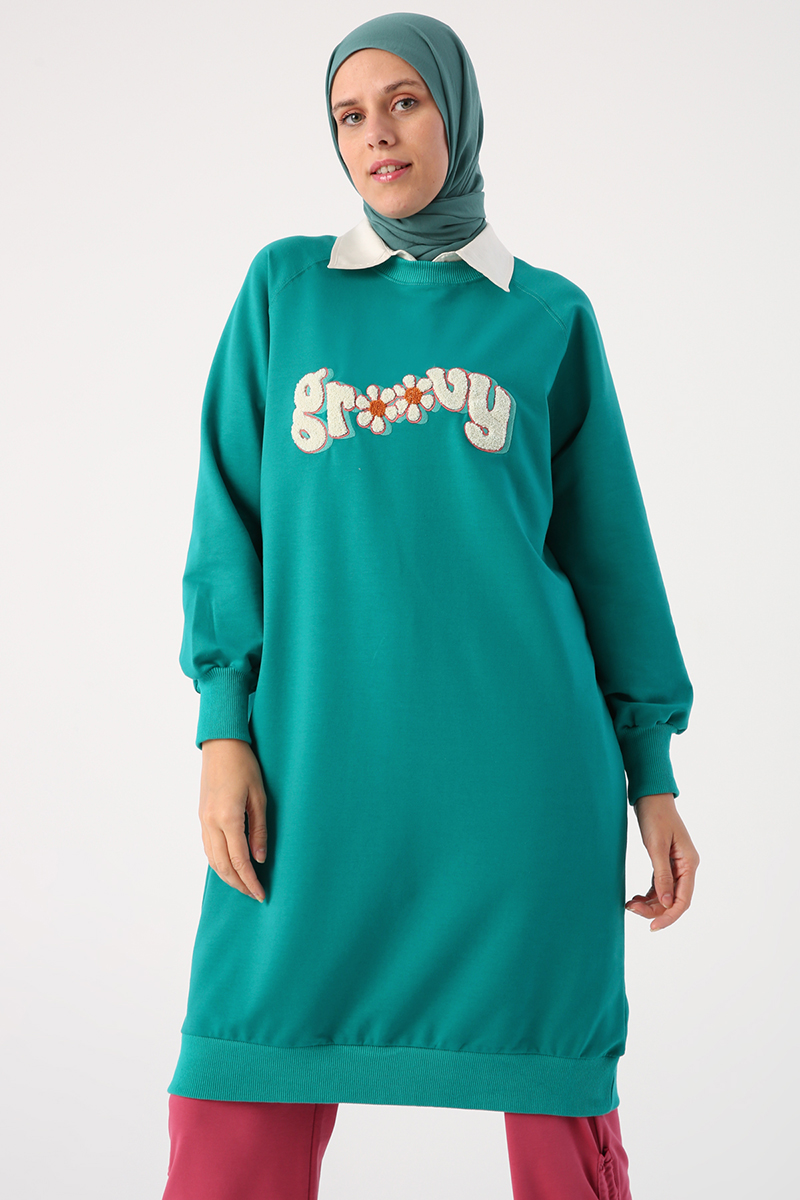 Embroidered Sweat Tunic