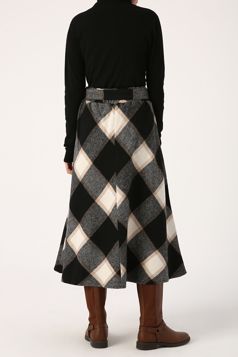 Lumberjack Plaid Belt Skirt