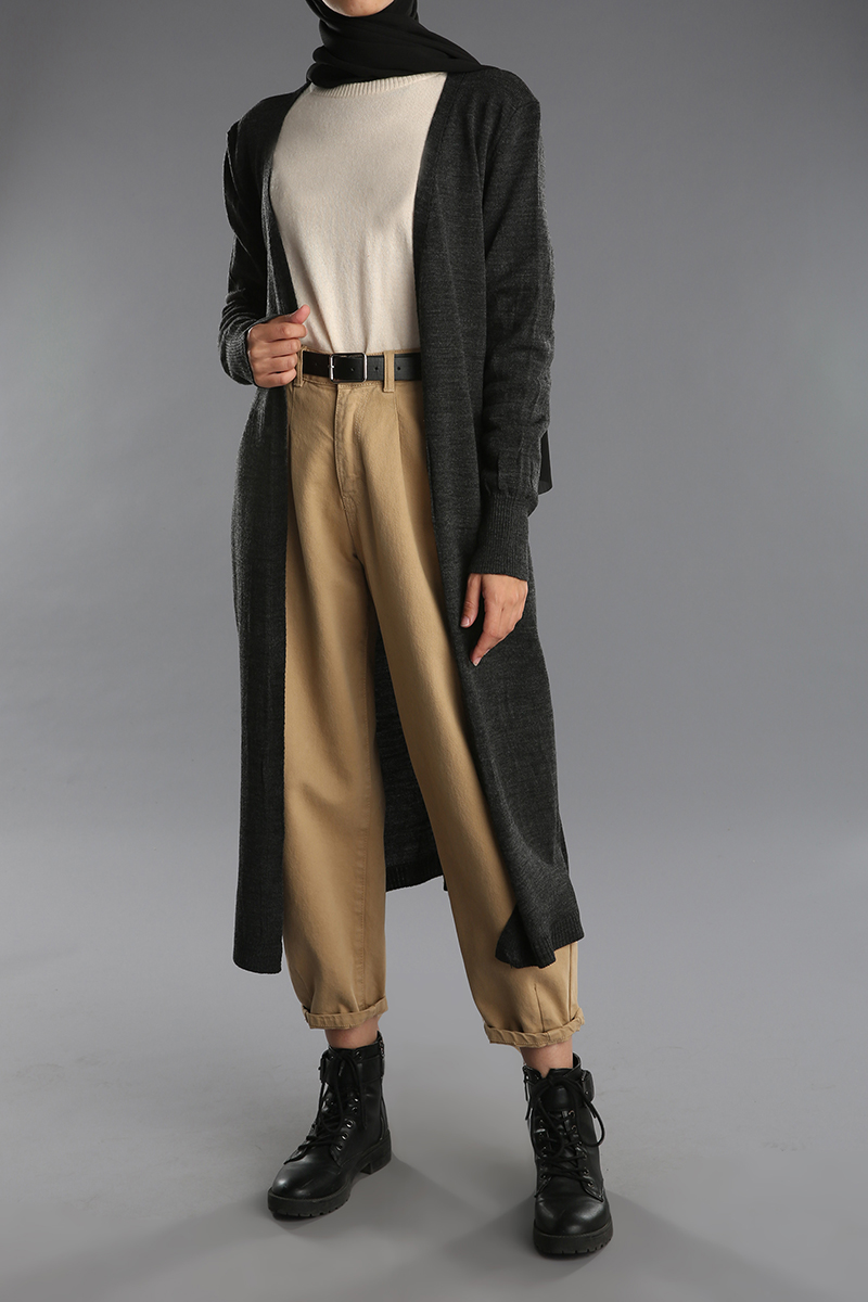 LONG CARDIGAN WITH OPEN FRONT