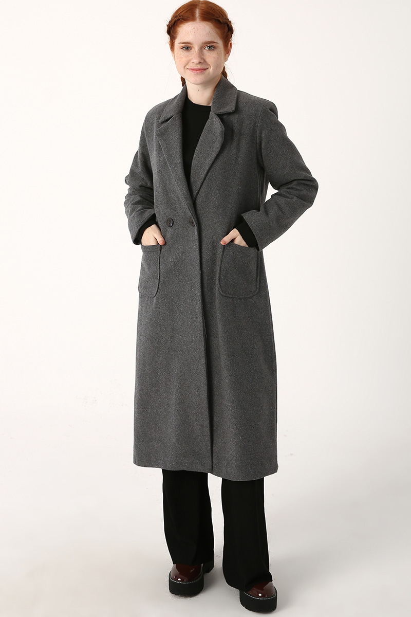 Button Front Cachet Overcoat