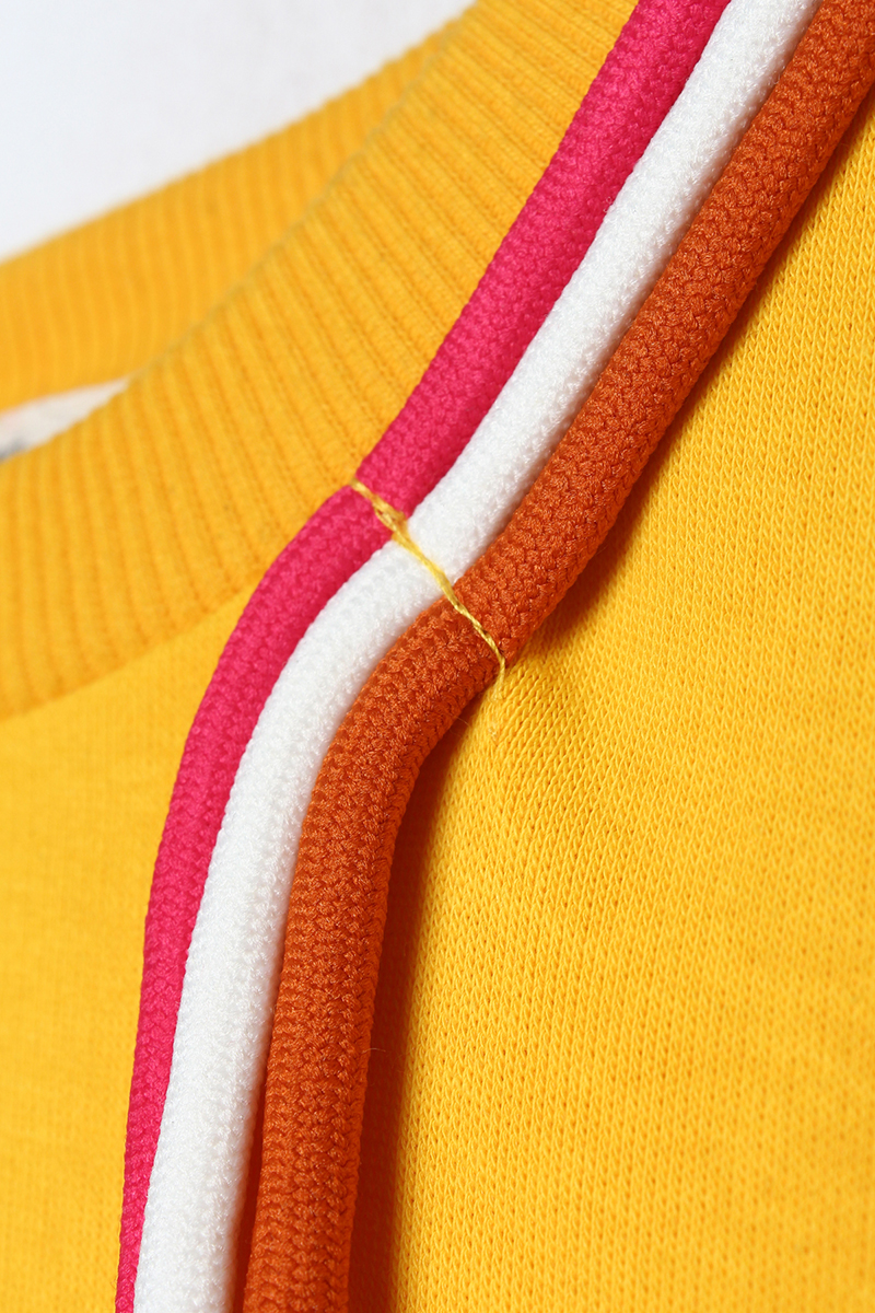 Oversize 3 Color Cord Knitwear Tape Sweatshirt