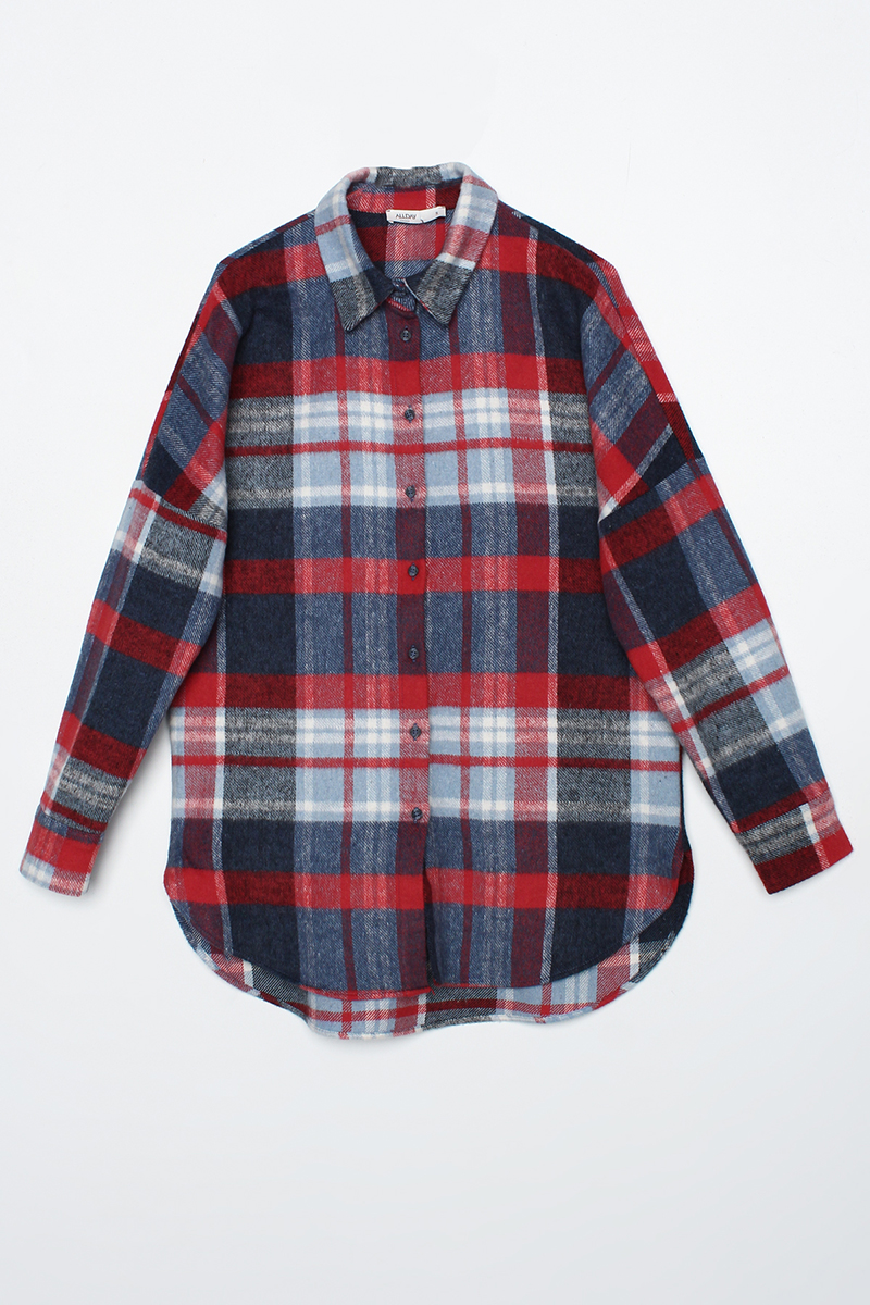 Oversize Lumberjack Shirt Tunic