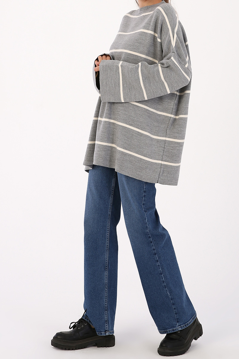 Oversize Striped Knitwear Sweater