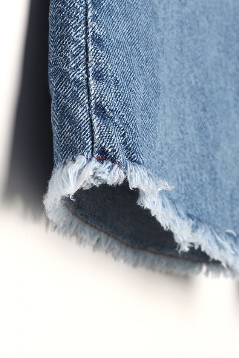100% Cotton Tassaled Wide Leg Comfy Denim Pants