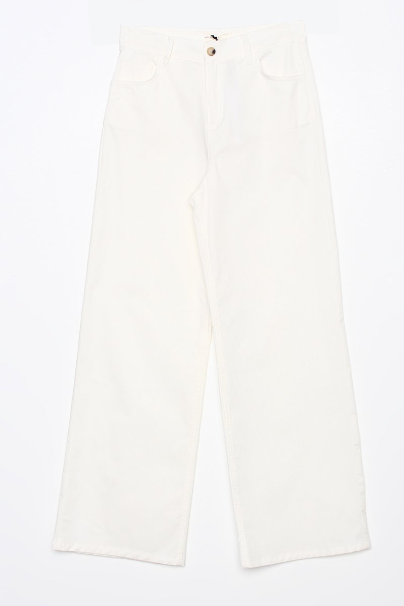 Cotton Wide Leg Pocket Lycra Trousers