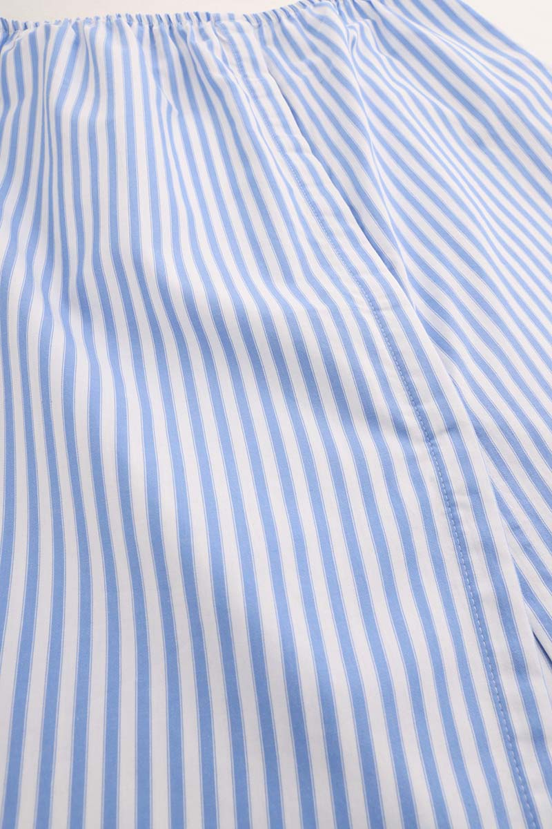 Cotton Striped Shirt Skirt
