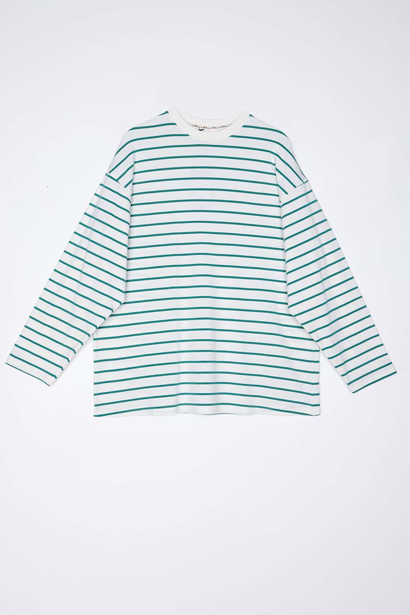 Cotton Striped Sweatshirt