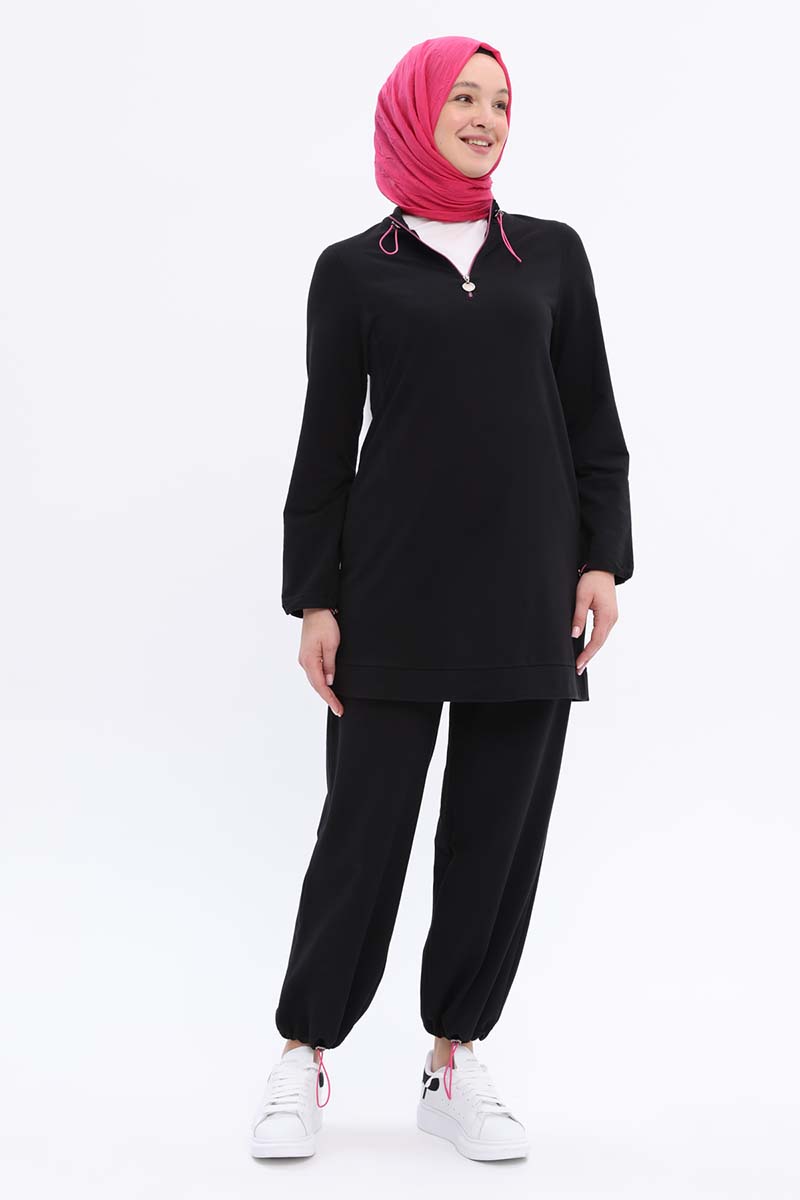 Cotton tracksuit Set With Zip Fastening