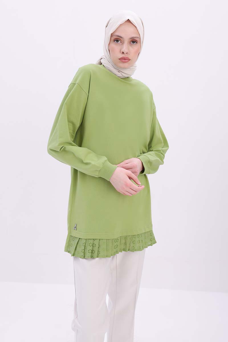 Cotton Tunic With Lace Detail