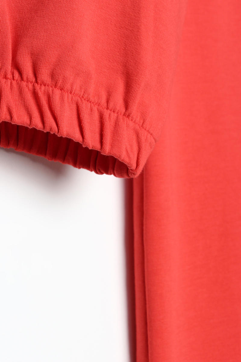 Cotton Garnish Pocketed Skirt Ruffle Detailed Tunic