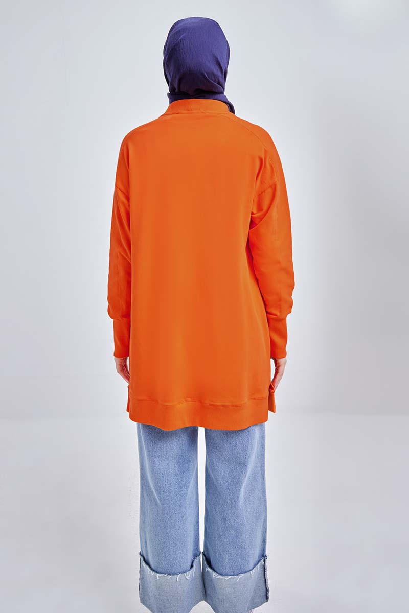 Cotton Camisole Garnished Sweat Tunic
