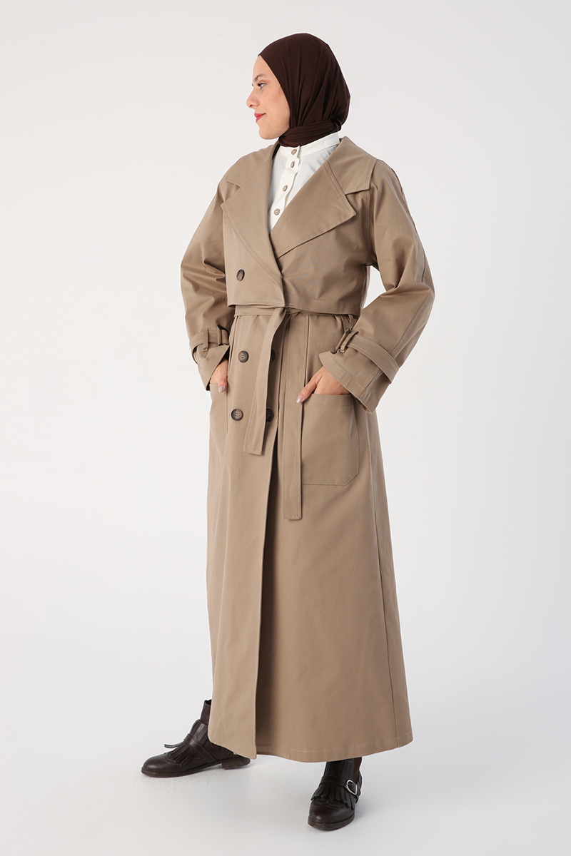 Cotton Belted Dual-Use Trench Coat
