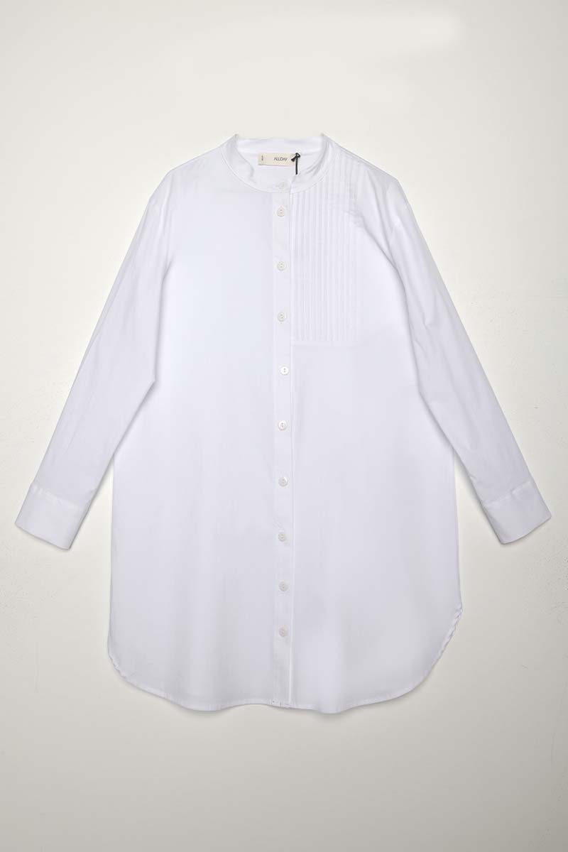 Cotton Nevürlü Judge Collar Shirt Tunic