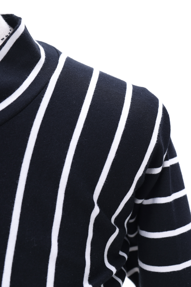 Cotton Striped Long Sleeve Crop Underwear