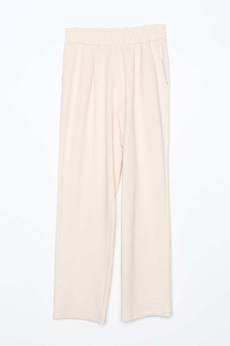 Cotton Colored Ribbed Cord Detailed Pocket Trousers Set
