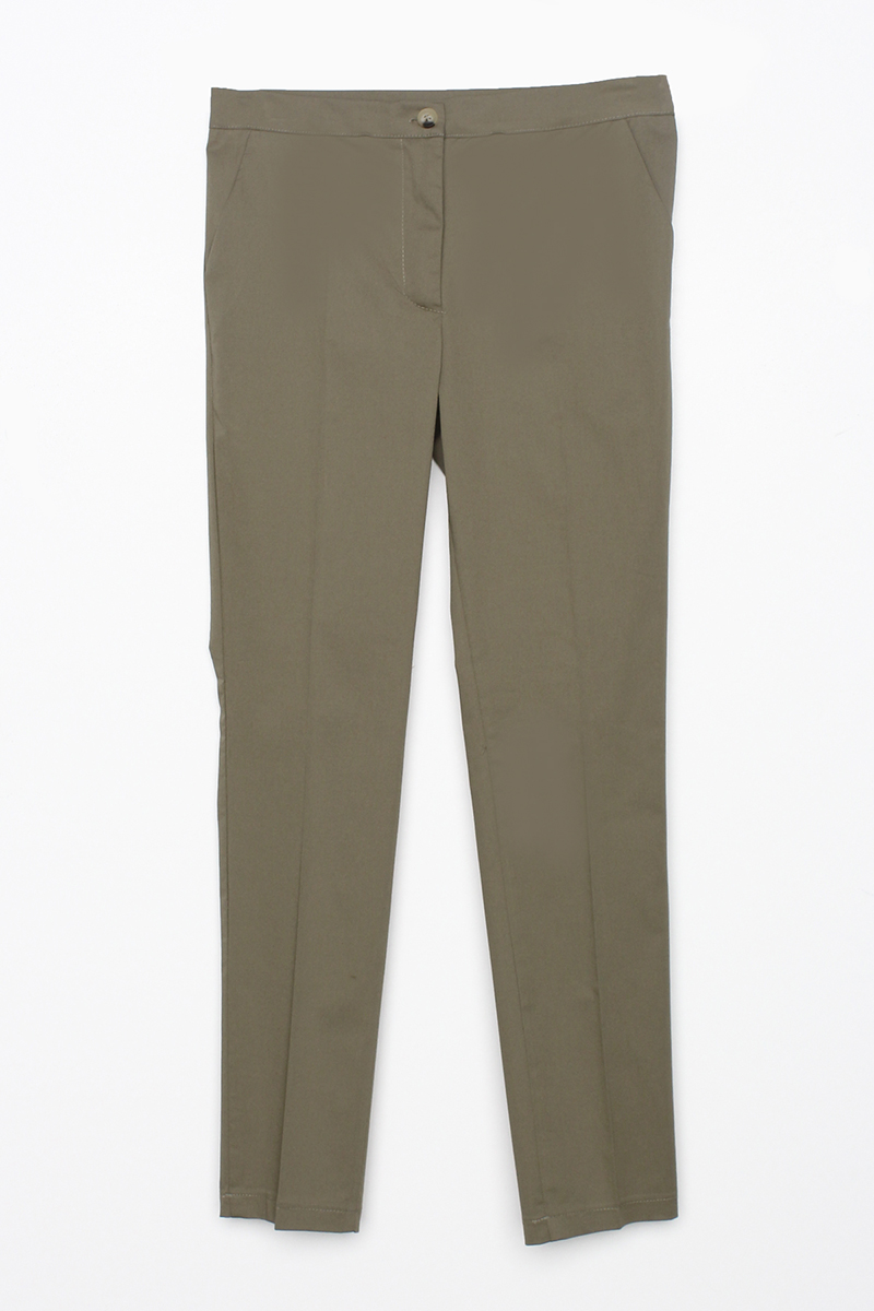 Cotton Lycra Skinny Trousers With Ironing Pockets