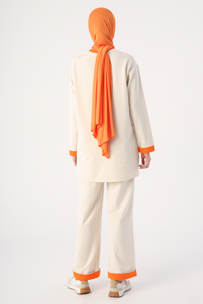 Cotton Pajama Set with Printed Garnish