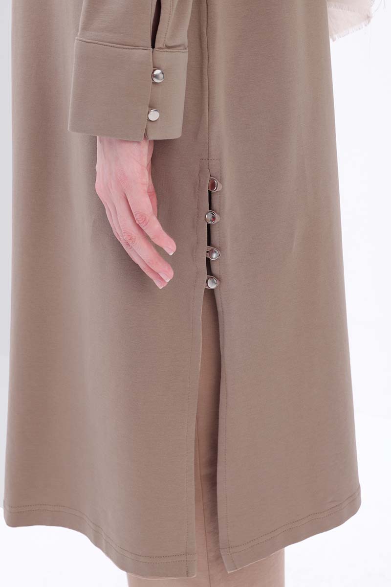 Cotton Slit Trouser Suit With Trousers