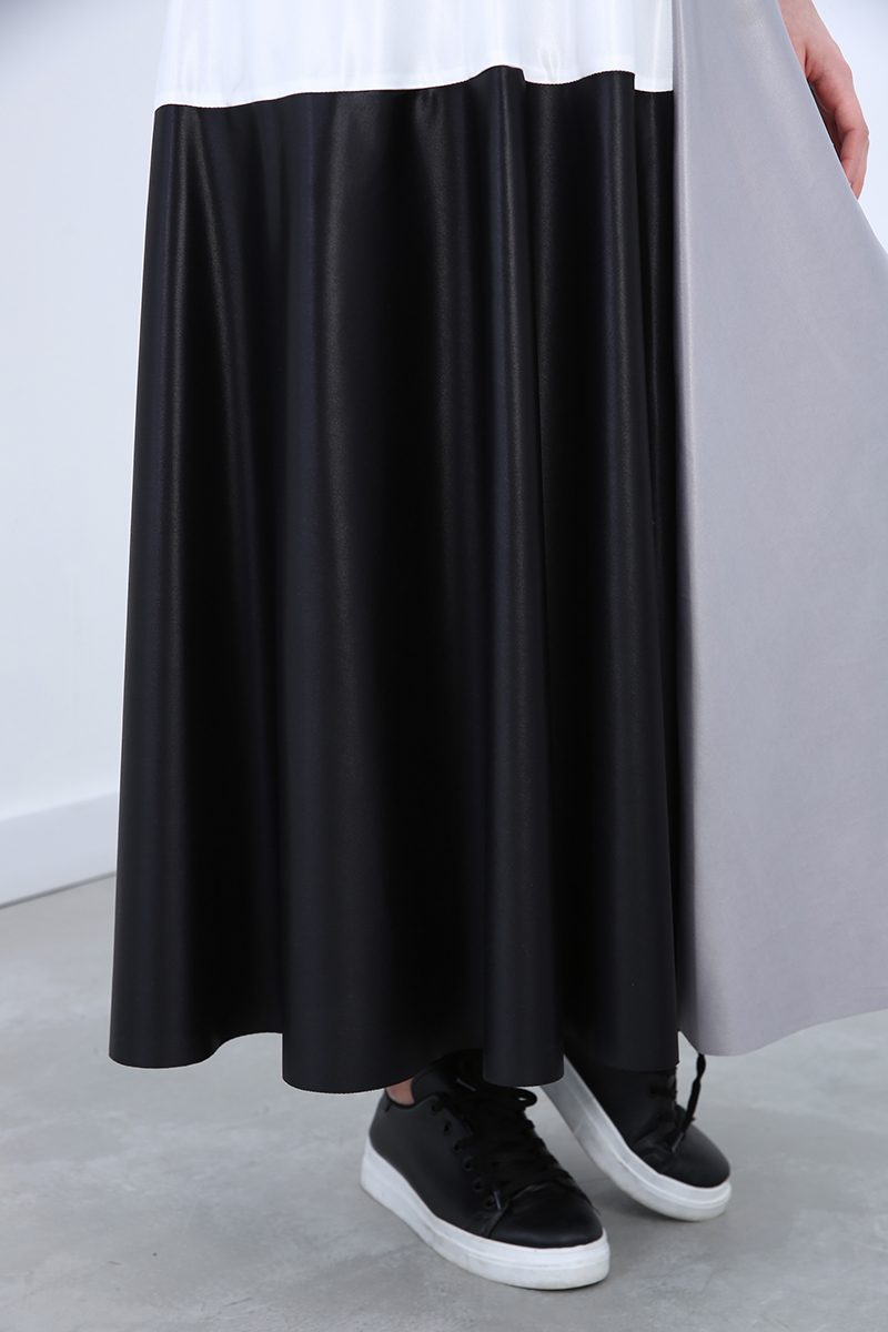 Elastic Waist Semi Circular Skirt