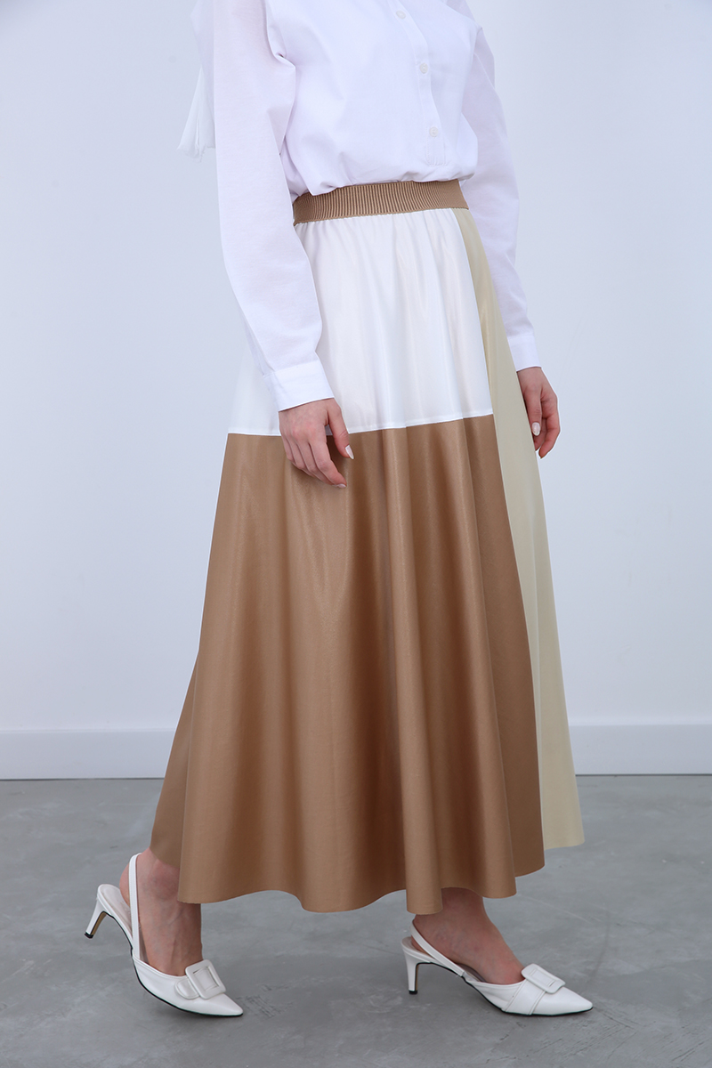 Elastic Waist Semi Circular Skirt