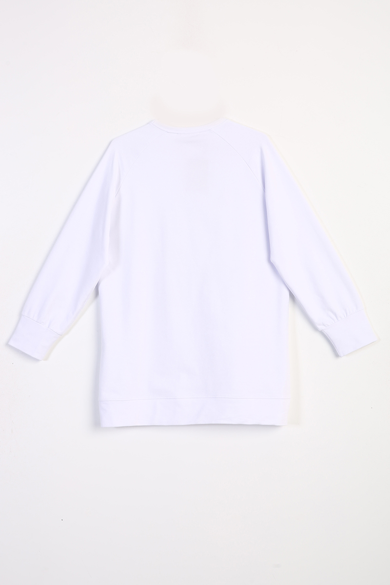Combed Cotton Raglan Sleeve Sweatshirt