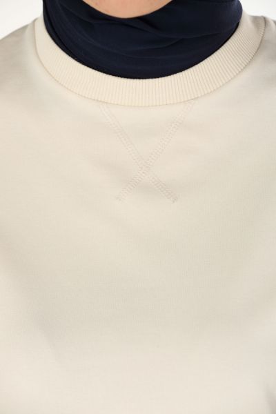 Combed Cotton Sweatshirt Tunic