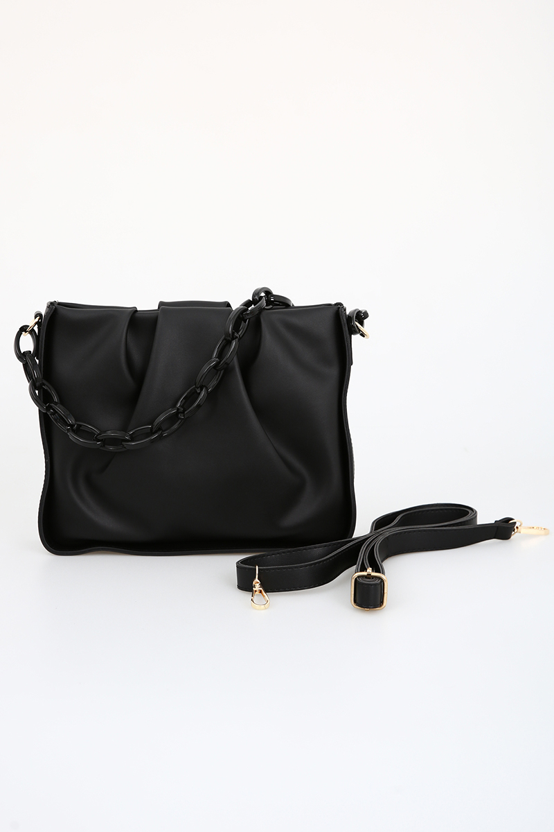 Pleated Hand And Shoulder Bag