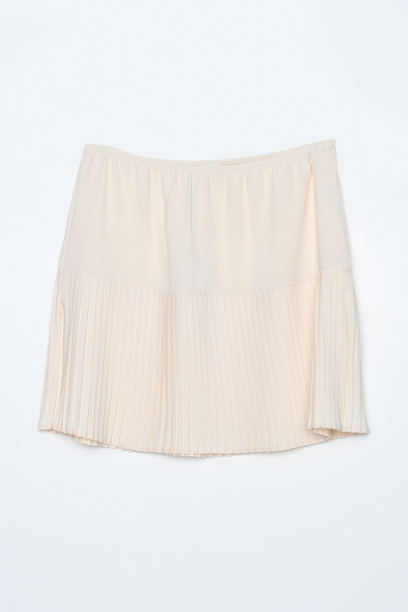 Pleated Short Shirt Skirt