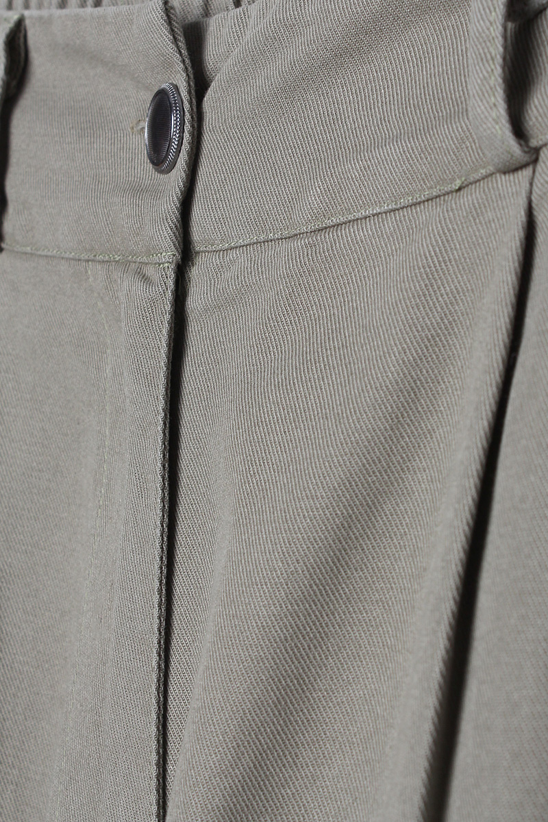 Epaulet Detailed Hem Cotton Pants
