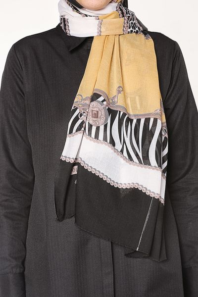 POLO PATTERNED COTTON SHAWL
