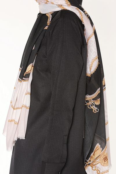 POLO PATTERNED COTTON SHAWL