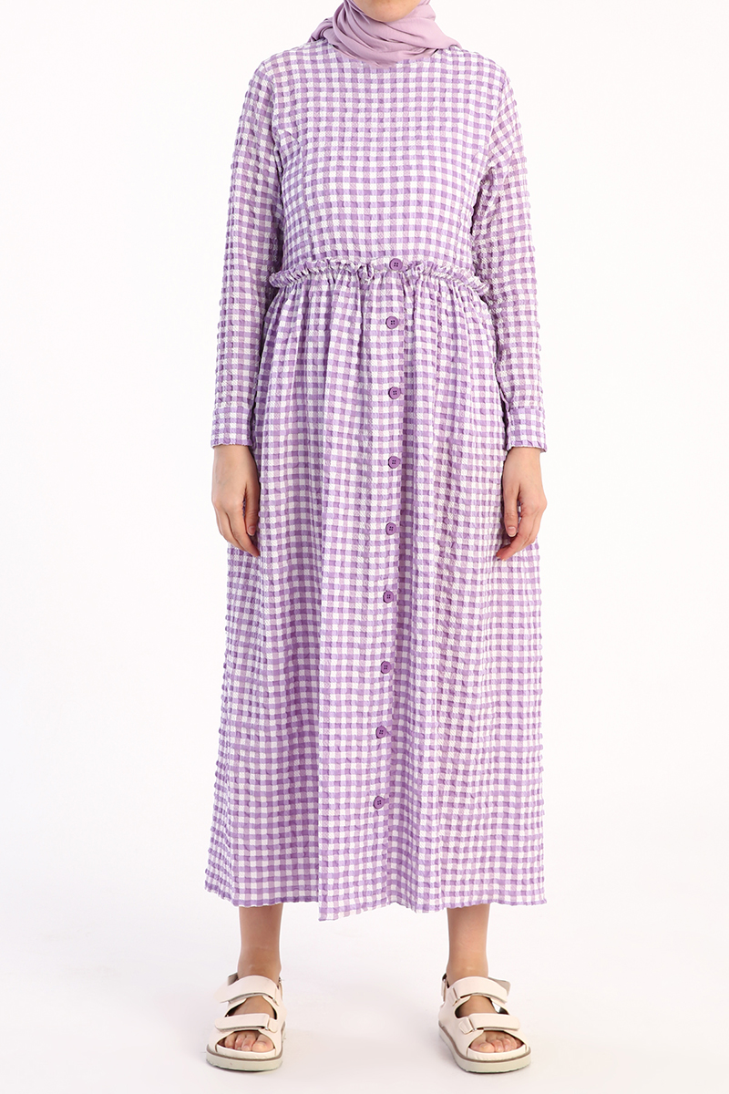 Gingham Patterned Dress